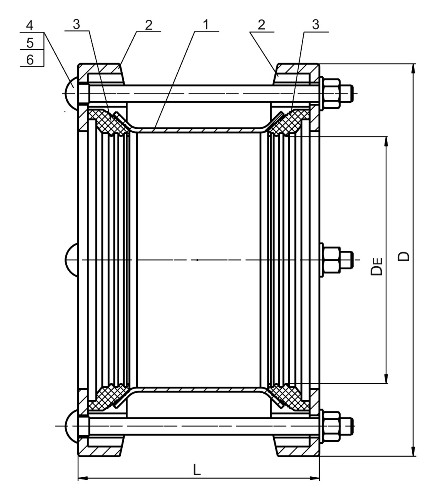 Муфта двойная универсальная Dn100 фото 2 Муфта двойная универсальная Dn100 фото 2